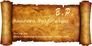 Baschant Pelágiusz névjegykártya